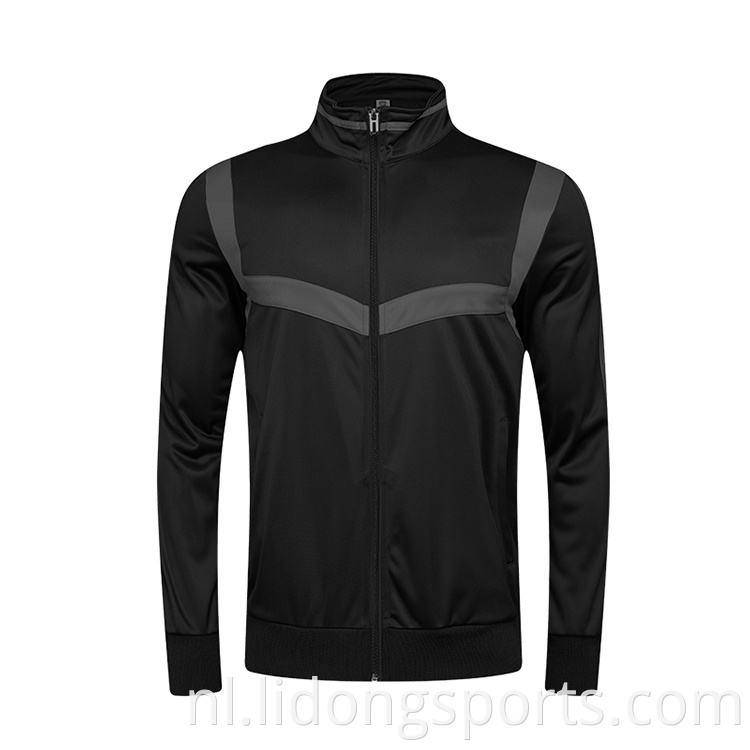 Fabrikant Custom Satin Track Jacket Sports Zip Jackets Jackets voor Sports Pas uw naam Teamnummer & Logo aan